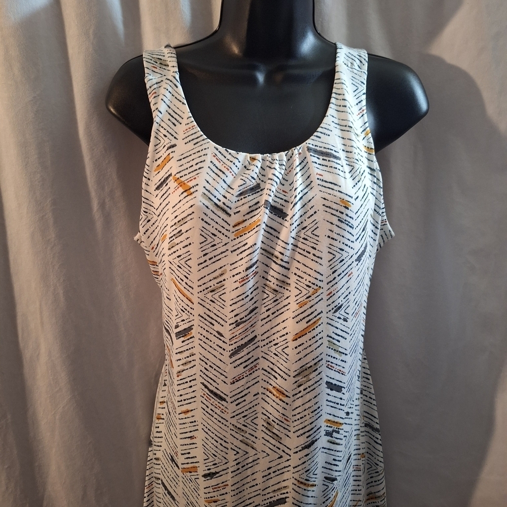 Prana Women's Geometric Dress - Black, Gold, White